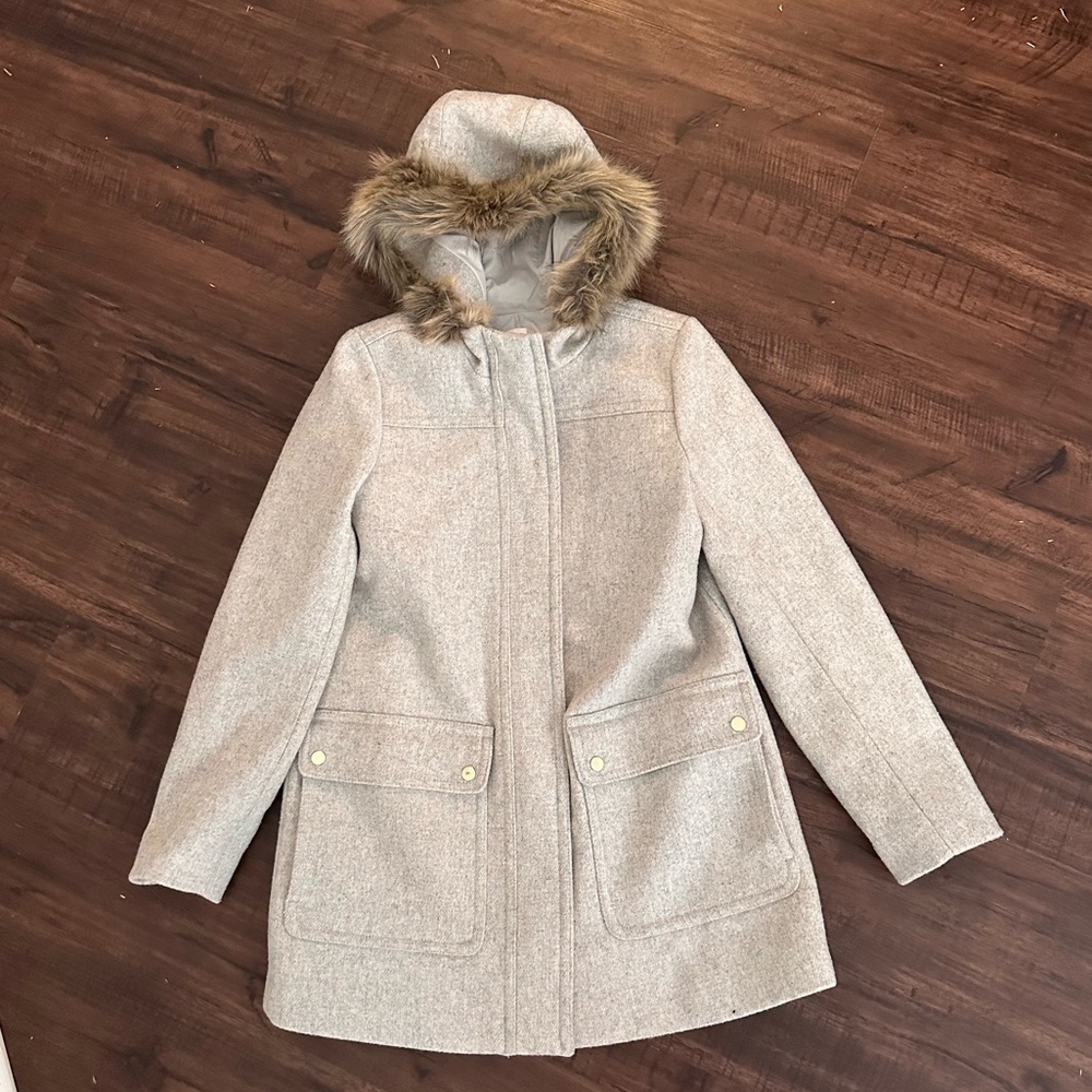 J. Crew. Vail parka with fur lined hood